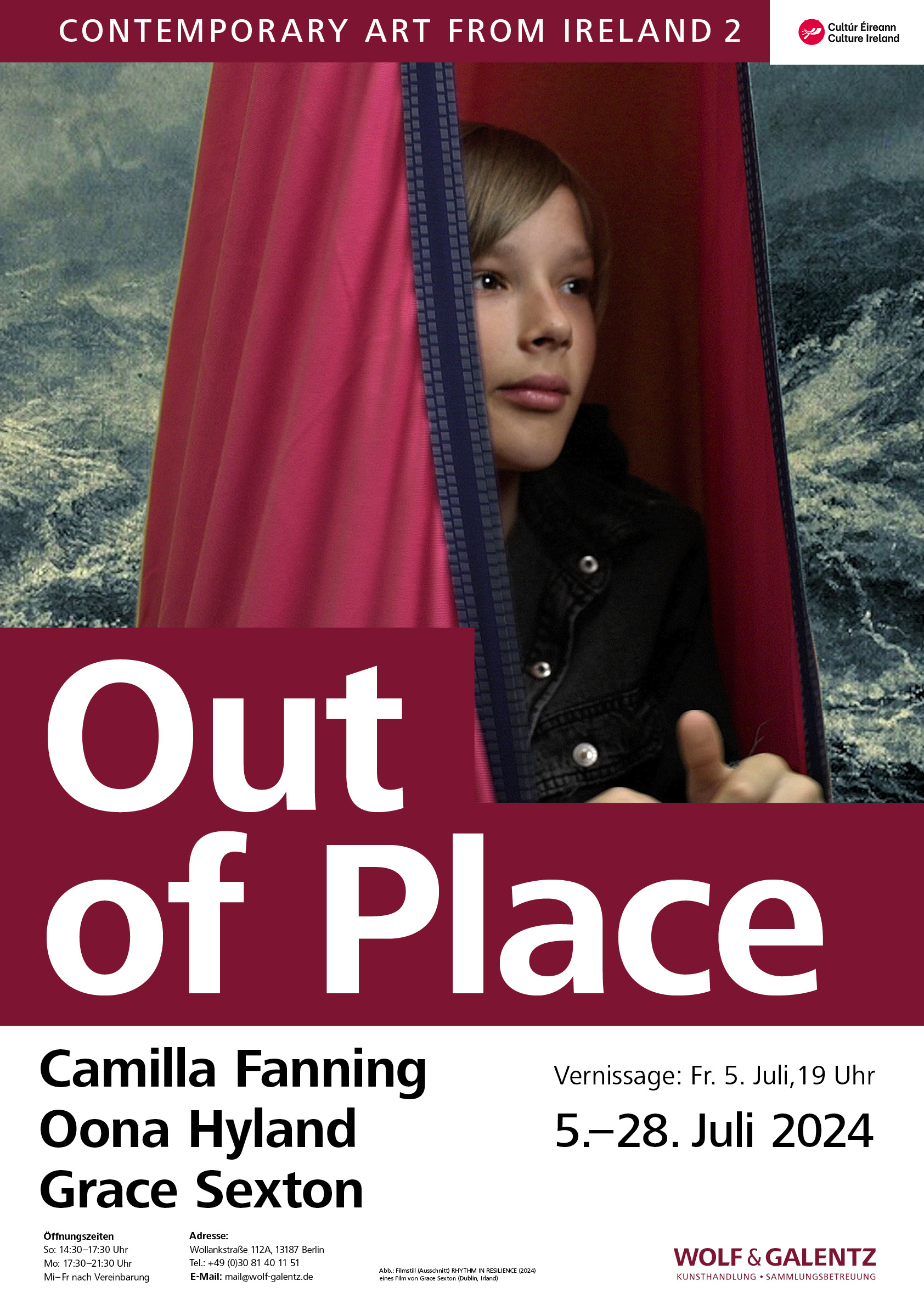 Out of Place – Zeitgenössische Kunst aus Irland, Plakat