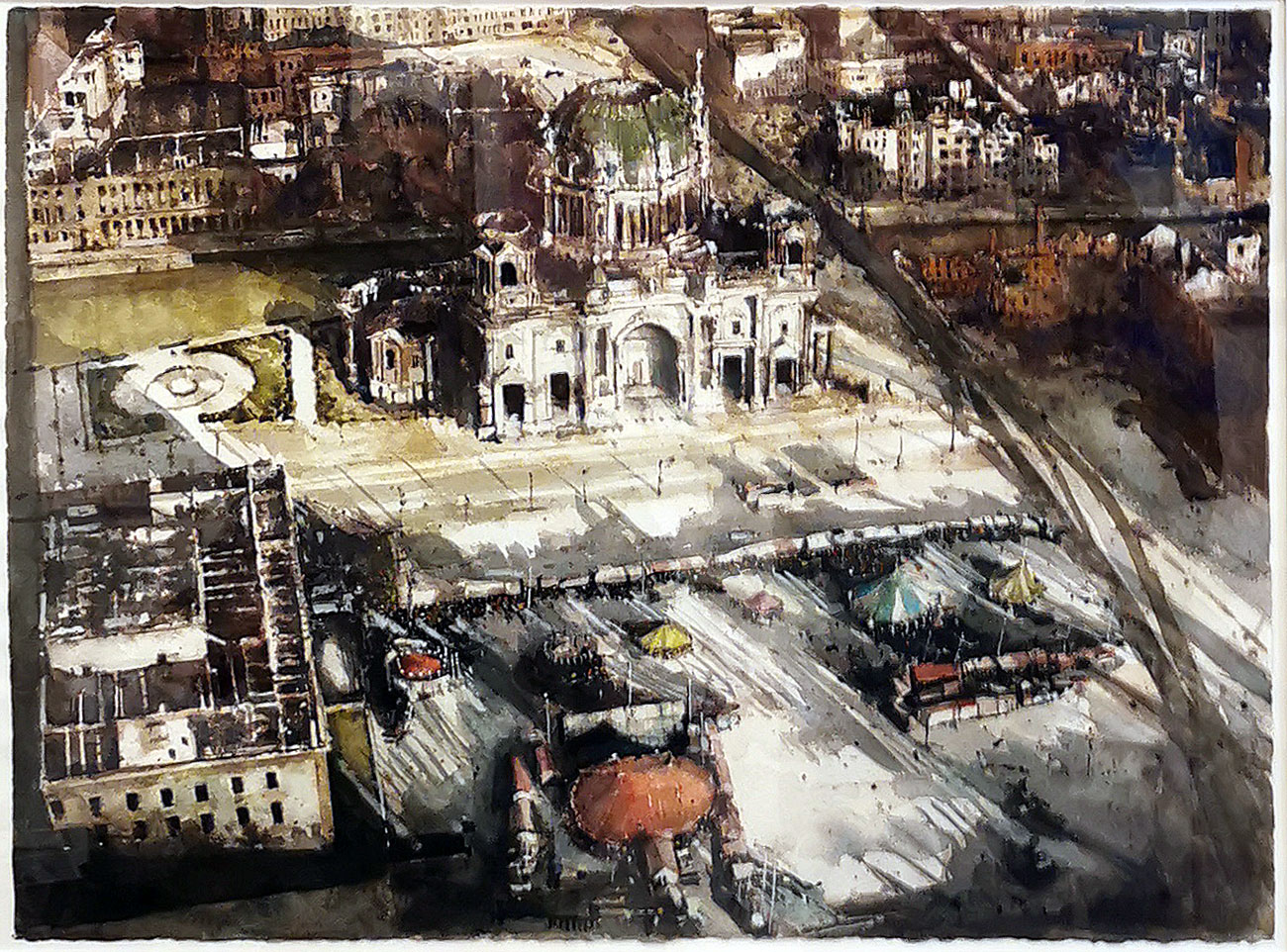 Joseph Heeg Dom Berlin Aquarell